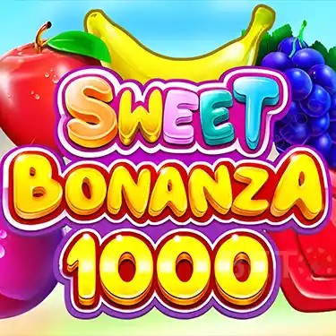Sweet Bonanza 1000 online game logo by Pragmatic Play on voltslot-be.com
