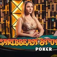 Official Live Dealer logo: Caribbean Stud Poker by Evolution at Volt Casino