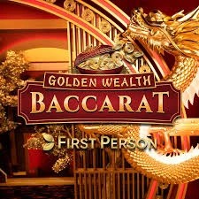 Golden Wealth Baccarat online game logo by Evolution on voltslot-be.com